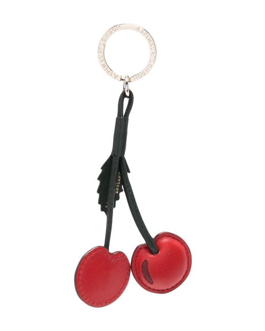 Aspinal of London cherry-pendant keyring