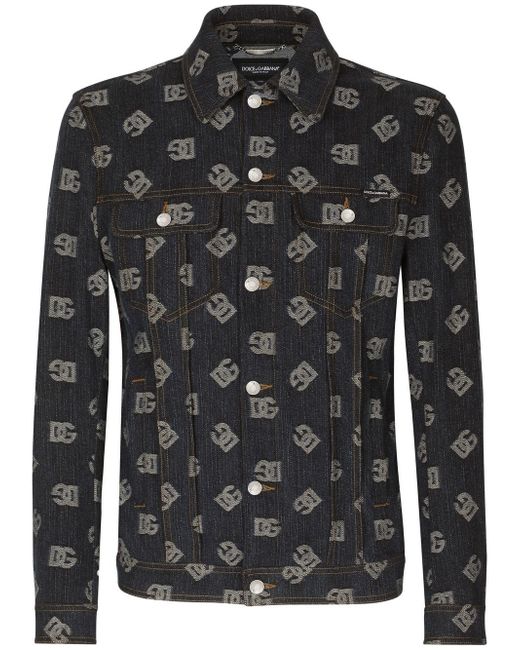 Dolce & Gabbana jacquard-logo denim jacket