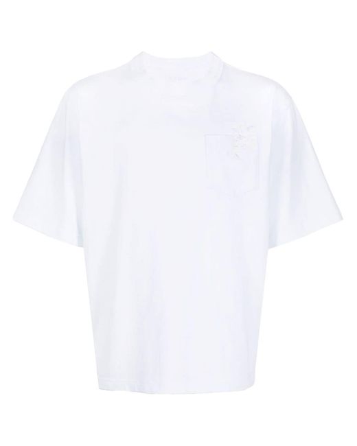 Sacai appliqué-detail short-sleeve T-shirt