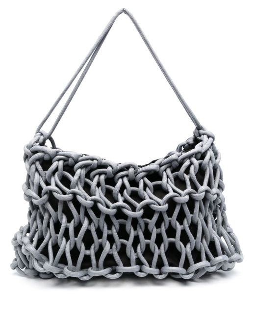 Alienina cable-knit shoulder bag