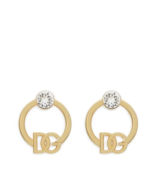 Dolce & Gabbana logo hoop earrings