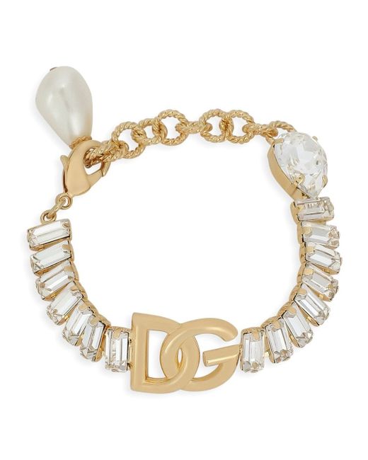 Dolce & Gabbana DG logo rhinestone-embellished bracelet