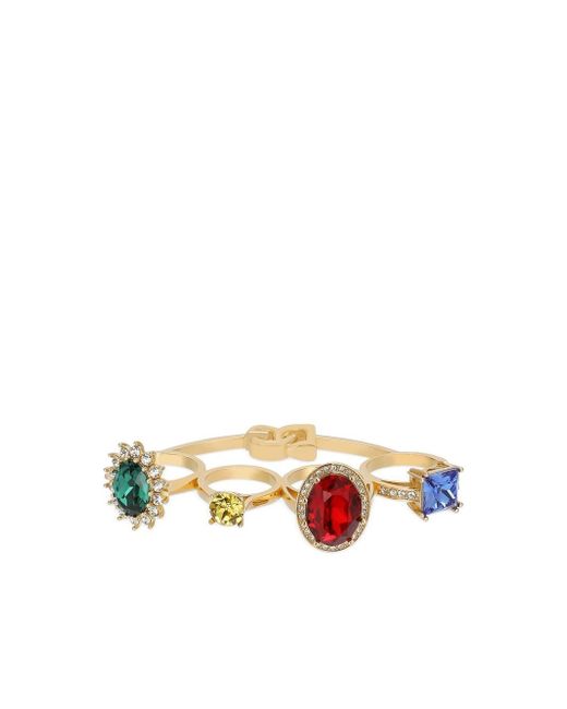 Dolce & Gabbana Knucklebuster rhinestone-embellished ring