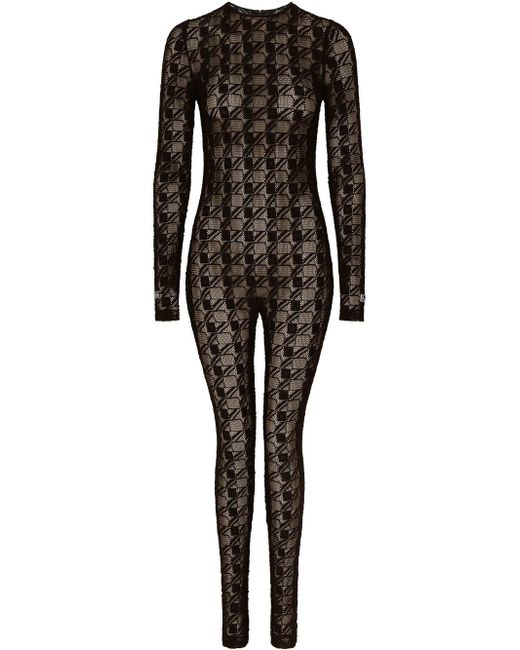Dolce & Gabbana semi-sheer lace jumpsuit