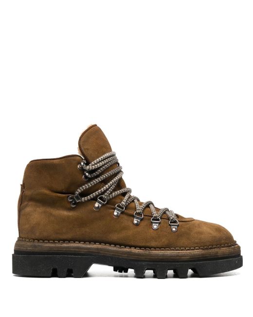 Eleventy suede lace-up hiking boots