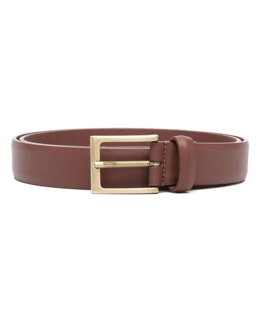 D4.0 square-buckle leather belt