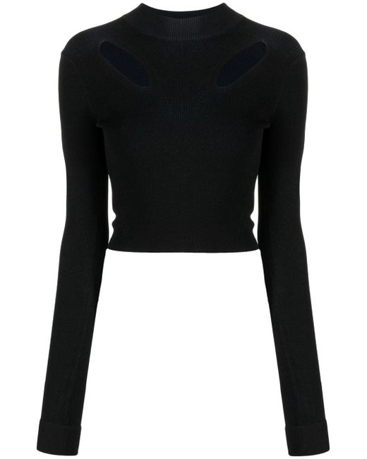 Dion Lee cut out-detail cropped knitted top