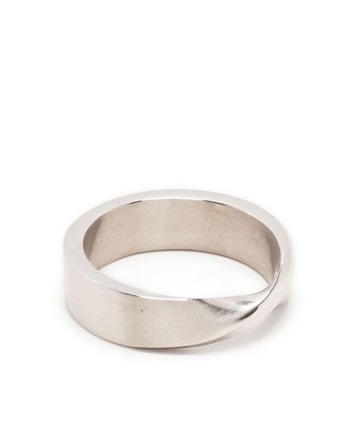 Agnès B. twisted stainless steel ring