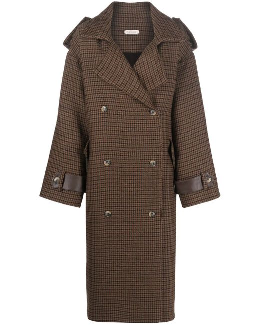The Mannei double-breasted button-fastening coat