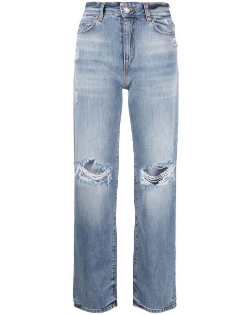 Pinko straight-leg ripped jeans