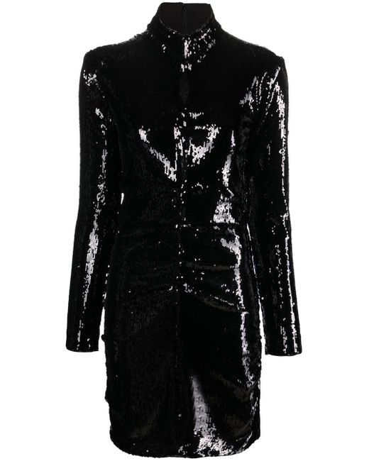 Isabel Marant long-sleeve sequin-embellished dress