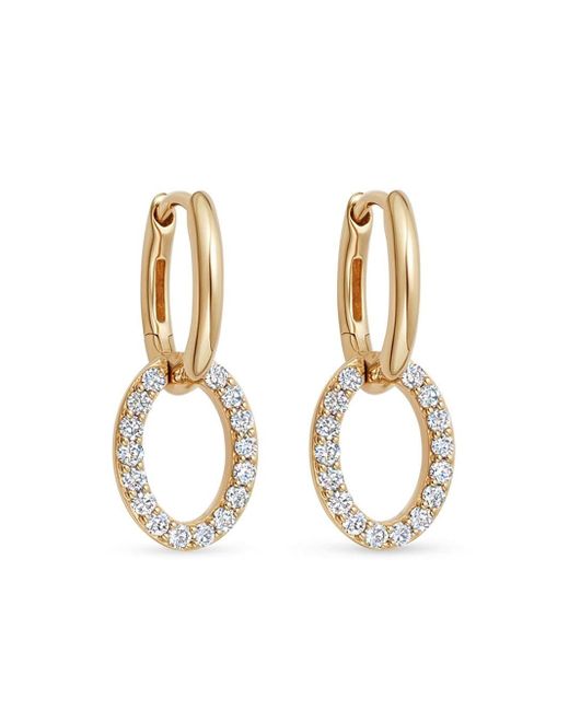 Astley Clarke 14kt yellow Halo diamond hoop earrings