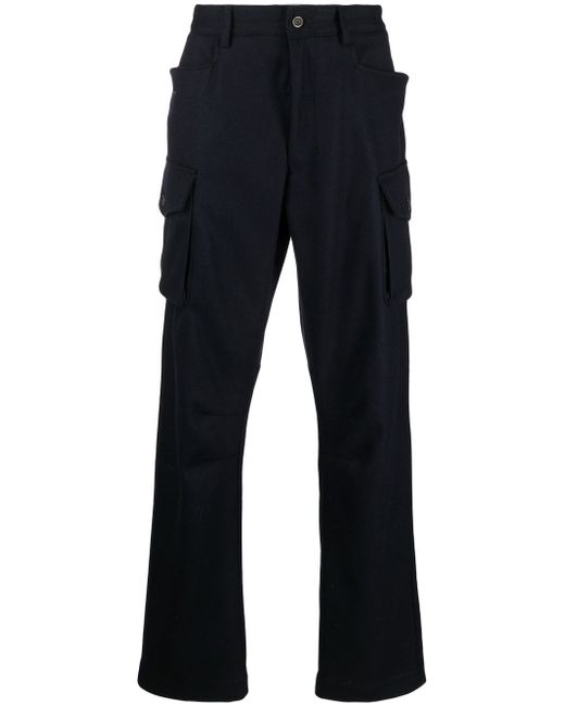 Lardini straight-leg wool-blend cargo-trousers