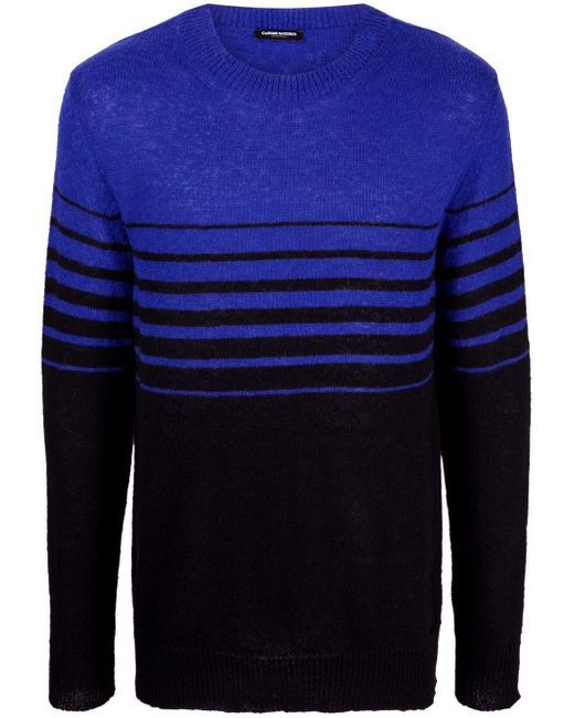 costume national contemporary striped knitted jumper