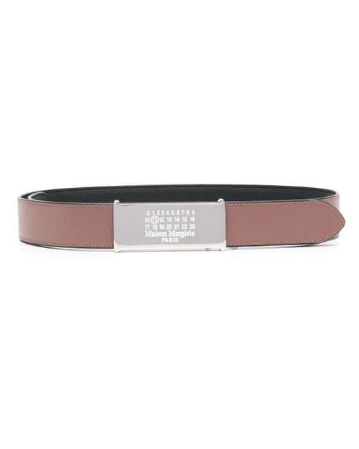 Maison Margiela engraved-logo leather belt