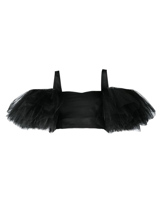 Alchemy tulle-detail cropped top