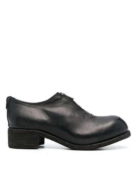 Guidi zip-front block-heel shoes
