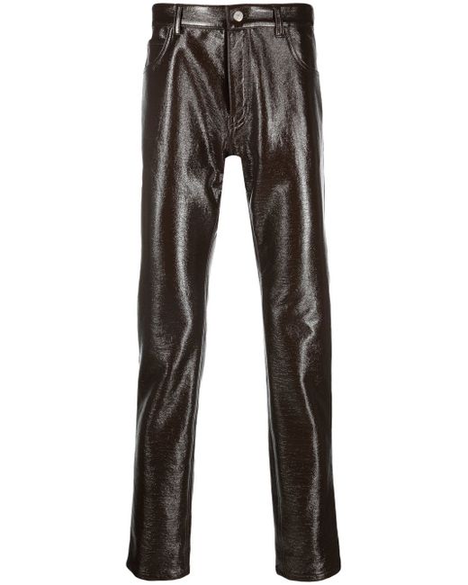 Courrèges high-shine tapered trousers