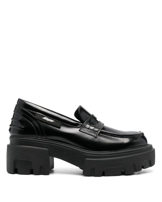 Msgm chunky leather 65mm loafers