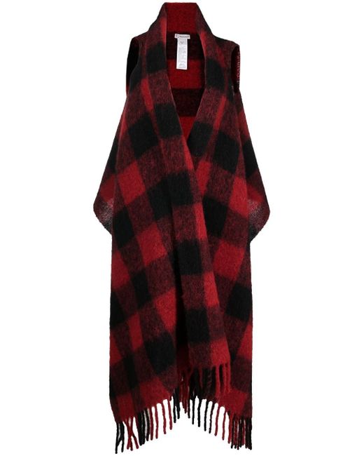 Woolrich check-pattern knitted scarf
