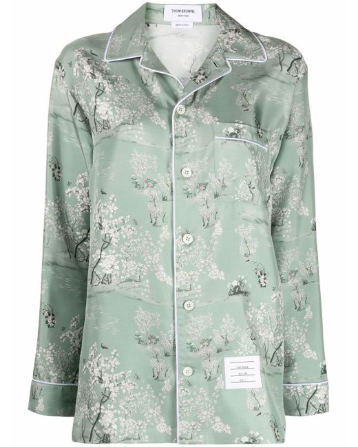 Thom Browne floral-print pyjama top