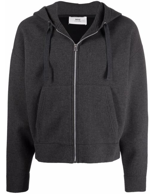 AMI Alexandre Mattiussi drop-shoulder zip-fastening hoodie