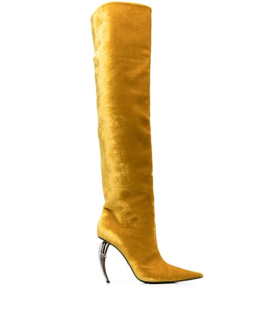 Roberto Cavalli curved-heel thigh-high stiletto boots