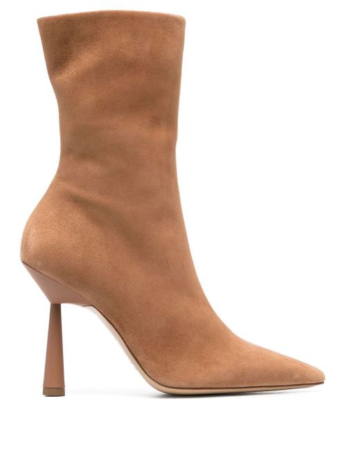 Giaborghini 100mm pointed suede boots