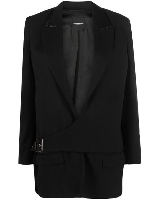 costume national contemporary belted tailored blazer dress