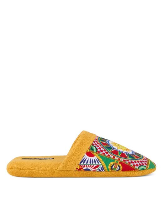 Dolce & Gabbana abstract-print terry Slippers