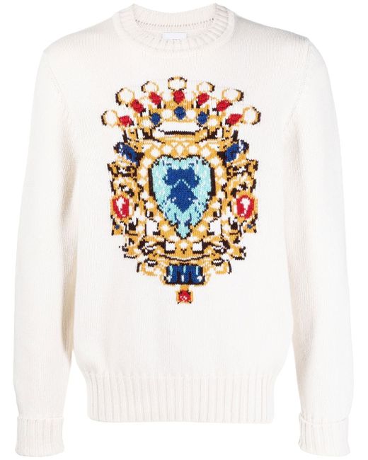Barrie cashmere graphic-print jumper