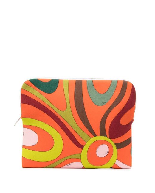 Pucci Marmo-print laptop case
