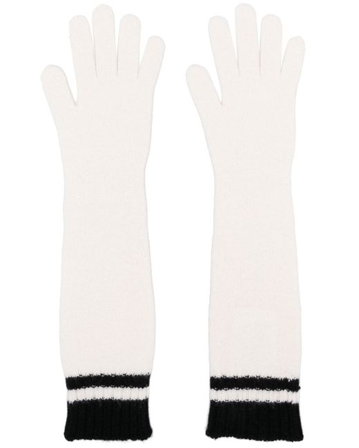 Alberta Ferretti long cashmere-wool gloves