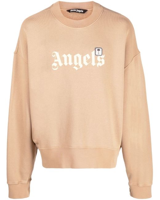 Palm Angels logo-print long-sleeve sweatshirt