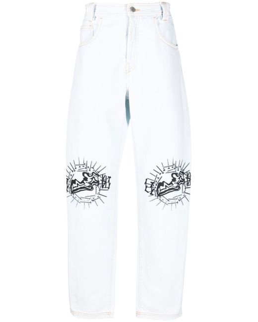 44 Label Group graphic-print straight-leg jeans