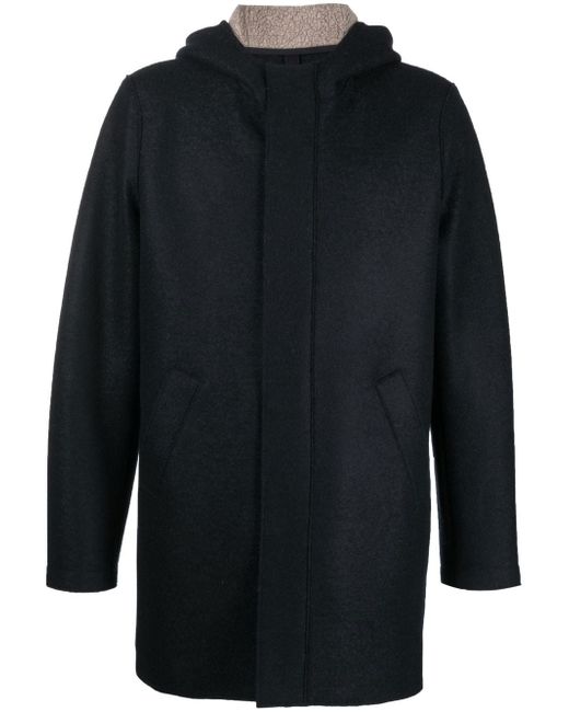 Harris Wharf London hooded felt coat