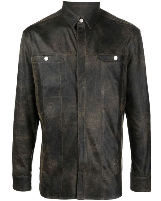 Misbhv long-sleeve faux-leather shirt