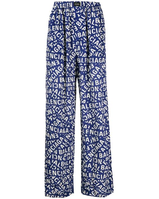 Balenciaga logo-print pyjama trousers
