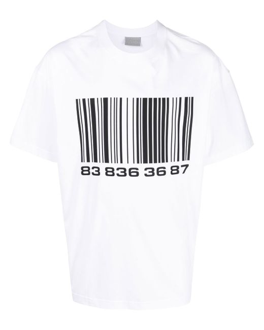 Vtmnts barcode-print T-shirt