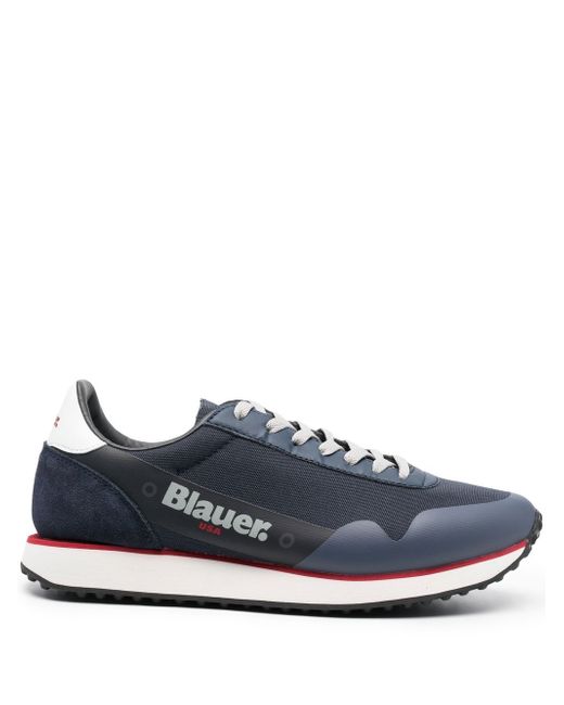 Blauer knitted upper low-top sneakers