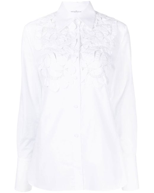 Ermanno Scervino macramé-embellished long-sleeve shirt
