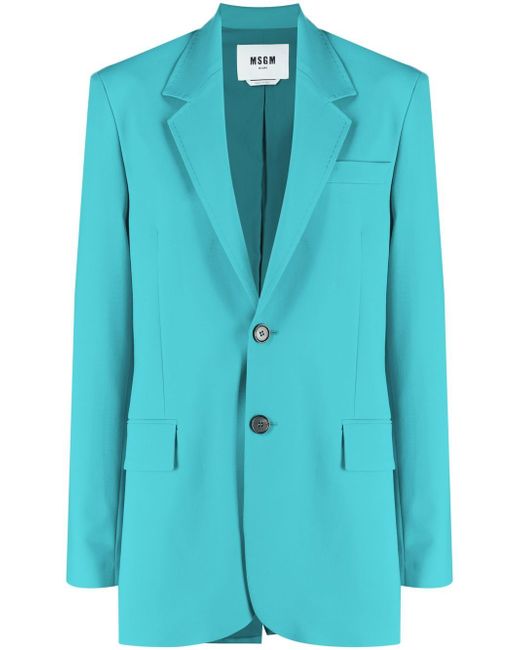 Msgm notched lapels single-breasted blazer
