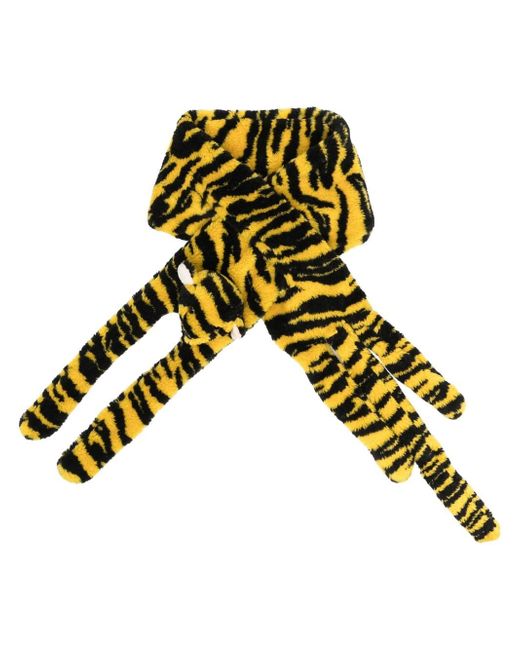 Kenzo faux-fur tiger scarf