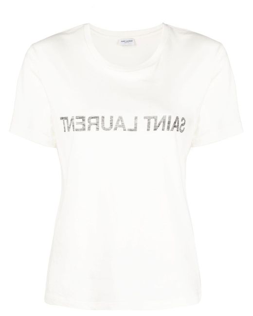 Saint Laurent logo-print short-sleeve T-shirt
