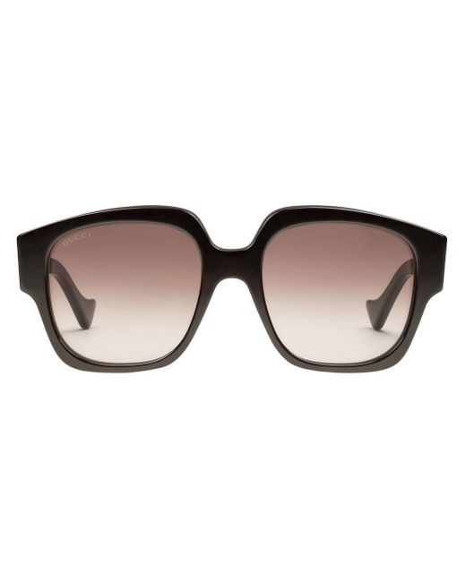 Gucci square-frame logo-plaque sunglasses