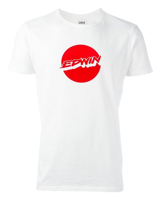 Edwin logo print T-shirt XL Cotton