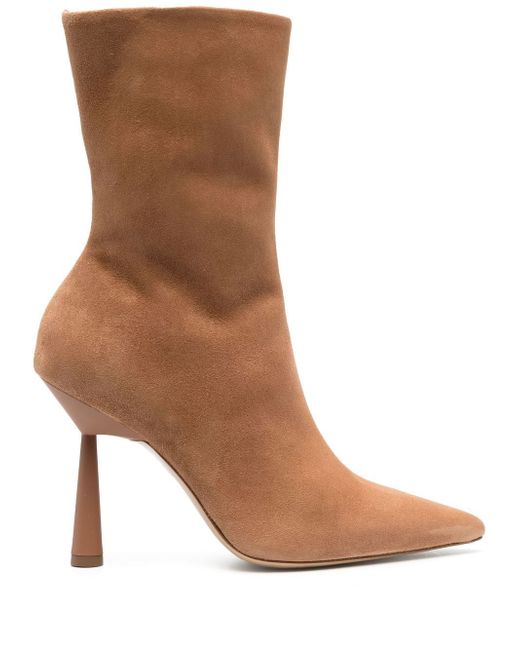 Giaborghini pointed 100mm suede boots