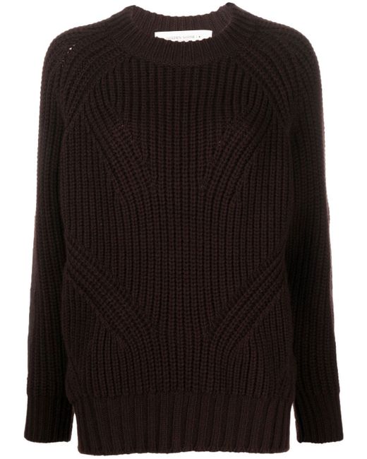 Golden Goose elbow-patch ribbed-knit jumper
