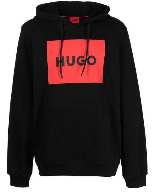 Hugo Boss logo-print detail hoodie