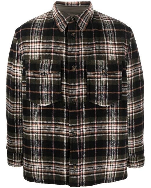 Isabel Marant quilted check-print shirt jacket